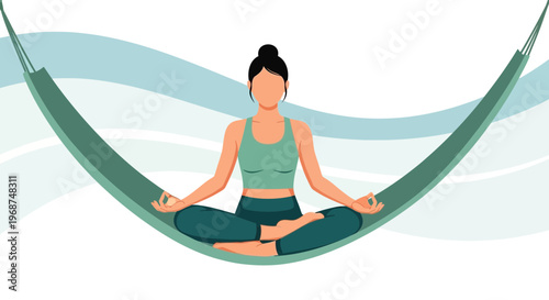 Serene Meditation In A Hammock Embrace