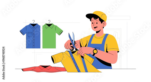 Skilled Tailor Crafting Garments With Precision And Creativity