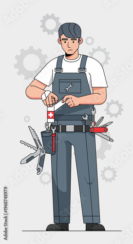 Skilled Technician With Extensive Tool Belt Ready For Any Task