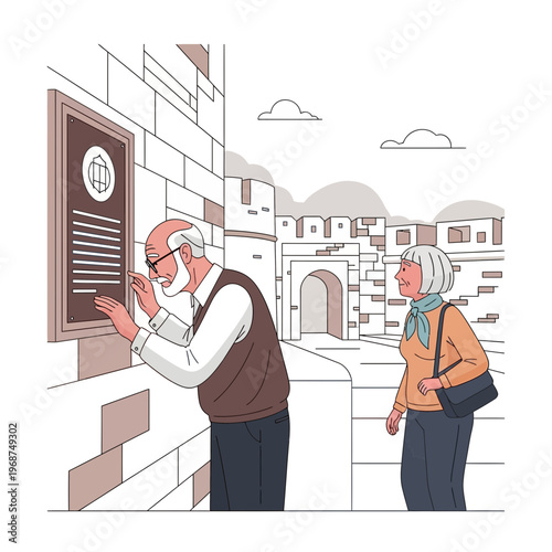 Seniors Explore Historic Landmark Outdoor Museum Visit