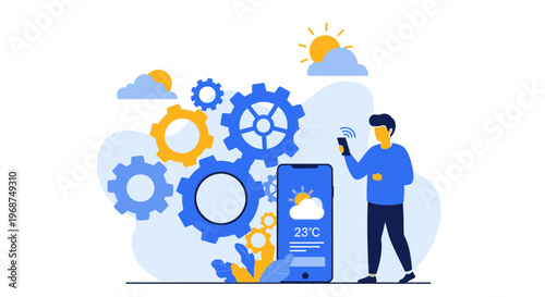 Smart Weather App Technology Integration With User Control And Settings