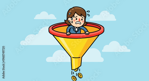 Stressed Professional Trapped In Sales Funnel Losing Money