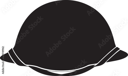 Army helmet silhouette illustration, vector, military headwear, protection, symbol, uniform