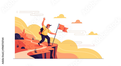 Summit Success Journey Reaching Peak Victory Adventure Goal Achieved