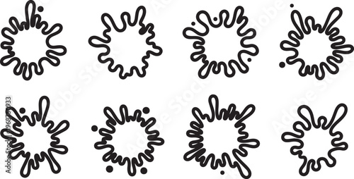 Handwritten words scattered across a plain white background in decorative script Vector