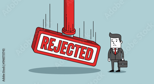 The Crushing Weight Of Rejection Symbolizes Business Setbacks