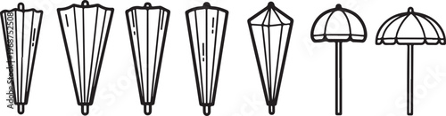 Evolution of lamp designs from classic to modern silhouettes Vector