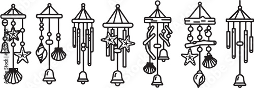 Varied designs of ornate outdoor lamp posts with intricate details Vector