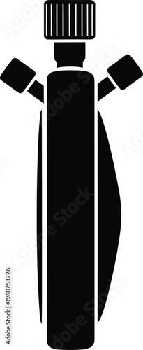 Silhouette Oriental Hookah Shisha Water Pipe Smoking Device Minimalist Icon vector illustration