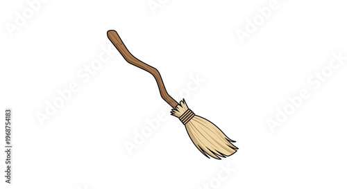 A cartoon illustration of a broom.