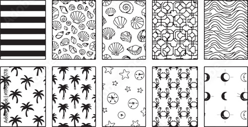 Traditional folk art patterns and motifs from various cultures Vector