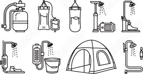 Various objects from daily life and their cross-sectional views Vector