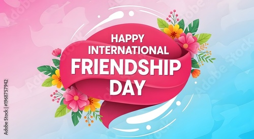 Happy international friendship day celebrating bonds of friendship and togetherness