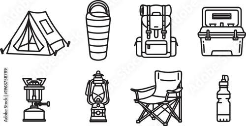 Various types of chairs, stools, and tables with unique designs and structures Vector