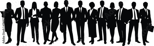 WebBusiness professionals teamwork corporate diversity collaboration success silhouette group unity flavector