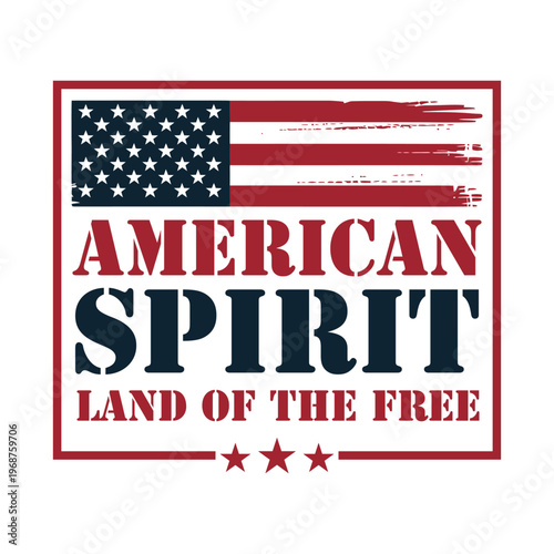 American spirit 4th of July t-shirt design