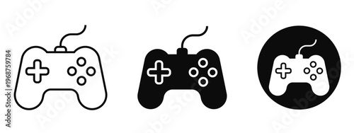 Game controller symbol icon set