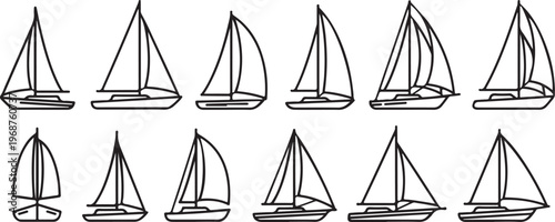 Balance scales with varying weights on each side in different positions Vector