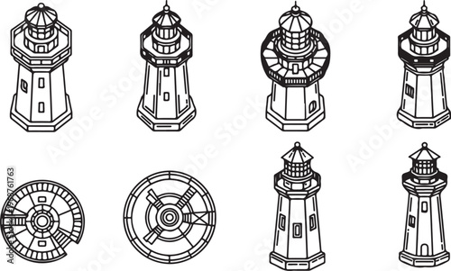 A collection of antique hourglass designs with intricate patterns Vector