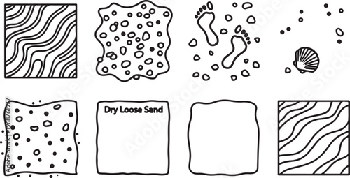 Various soil sample containers showing different textures and conditions Vector