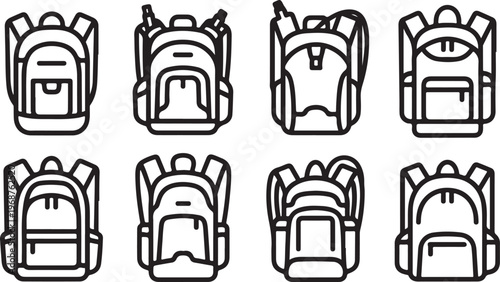 Minimalist black and white key designs on a clean background Vector