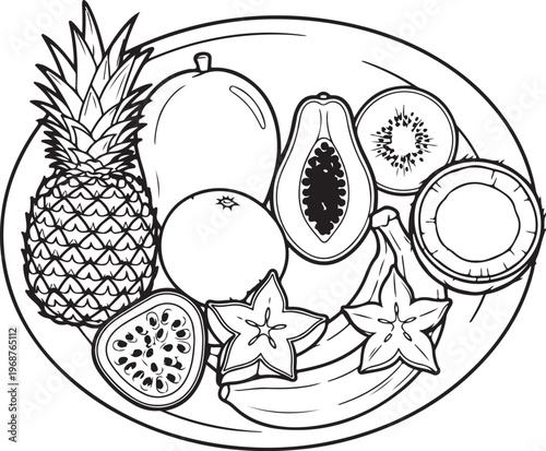 A whimsical illustration of a fantastical creature's internal anatomy Vector