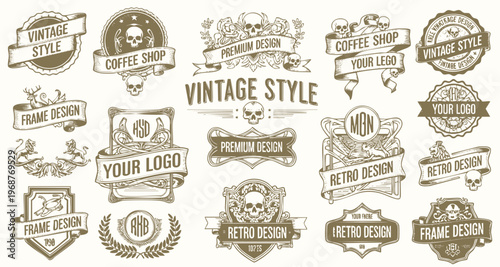 Calligraphic design elements . Decorative swirls and scrolls, vintage frames , flourishes, labels and dividers. Vector illustration