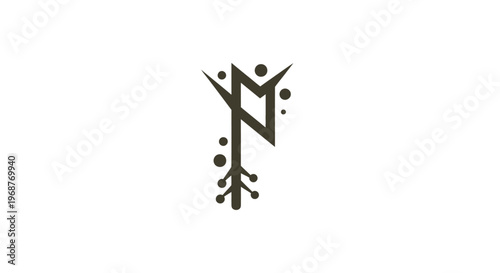 A stylized rune symbol on white background.