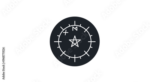 compass star navigation symbol icon.