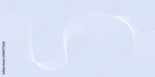 Soft pastel purple gradient background with white subtle wavy lines - futuristic minimalist vector illustration. science network