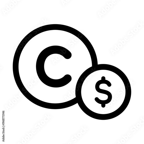 コインとドルのアイコン（現金・資金管理）