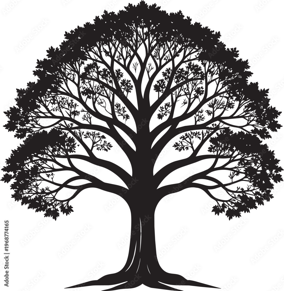 Obraz premium Tree Black Vector