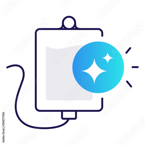 Glow Drip Therapy icon, Radiance-Boosting IV Infusion for Skin Health and Inner Beauty Glow, Achieve Luminous Skin with Rejuvenating Glow Drip Therapy icon