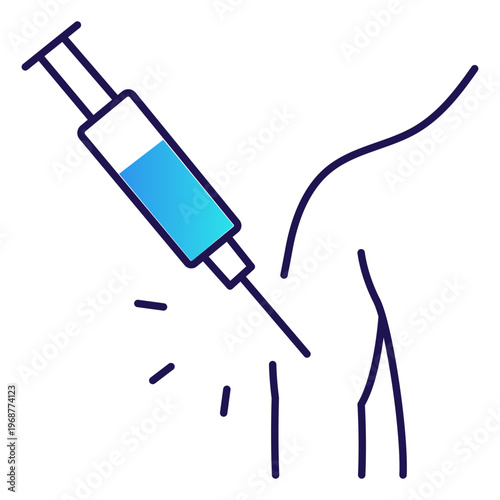 Vitamin Injection icon, Direct Intramuscular Vitamin Boost for Rapid Nutrient Absorption and Wellness, Replenish Essential Vitamins Instantly with a Targeted Vitamin Injection icon