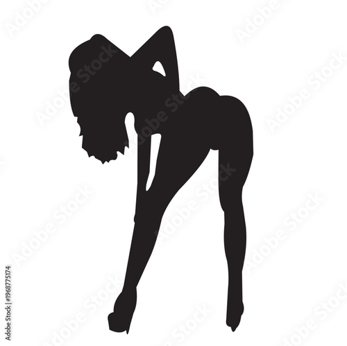 a vector design of a sexy woman, which is very suitable to be used as a poster or logo for certain activities