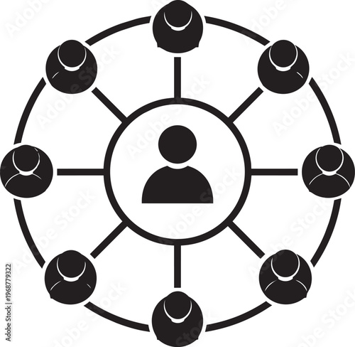 Stakeholders Icon Black Vector