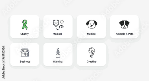 Collection of modern flat icons for web design and apps