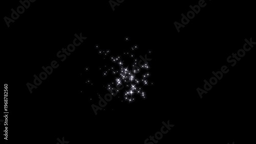 Magic glittering sparkle trail transition, 2d glitter stars line animation, twinkling star light particles, sparkle path white twinkling stars line, fast glittering star lines on black screen. 4k