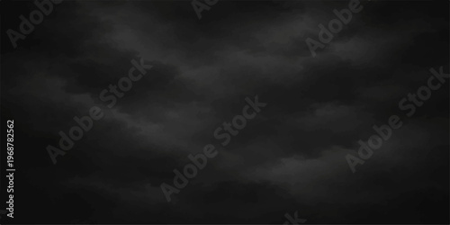 Dramatic dark storm clouds roll across a gray overcast sky in a nature timelapse showing a powerful thunderstorm and rain approaching at sunset