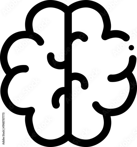 Human Brain Care and Therapy Outline Icon