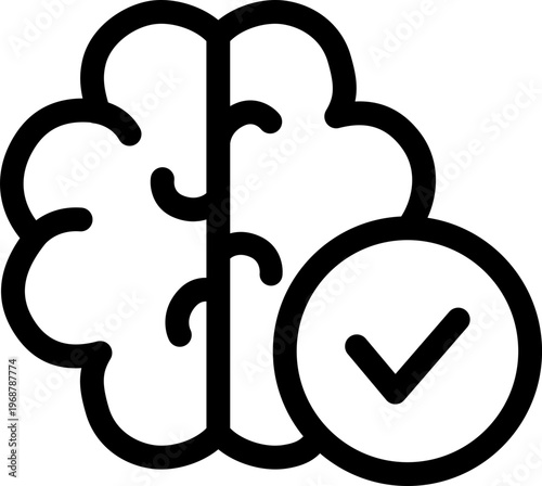 Human Brain Care and Therapy Outline Icon