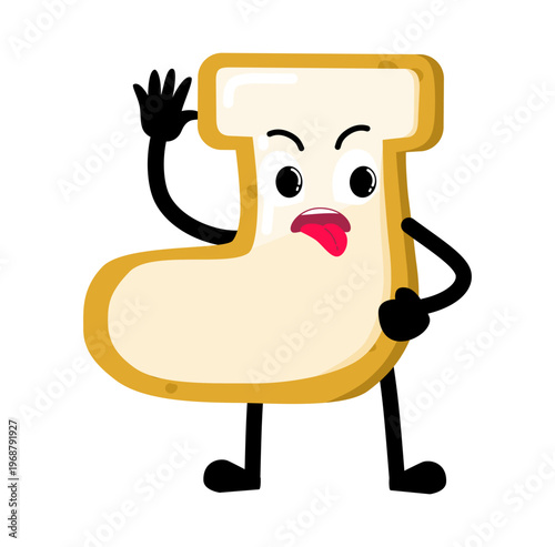 Cute Hand Drawn Naughty Sock Shaped, Cookie Expression