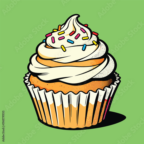  cupcake vector image