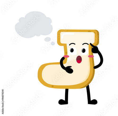 Cute Hand Drawn Sock Shaped, Cookie Daydreaming Imagining