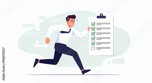 Urgent Business Checklist Completion Deadline Rush