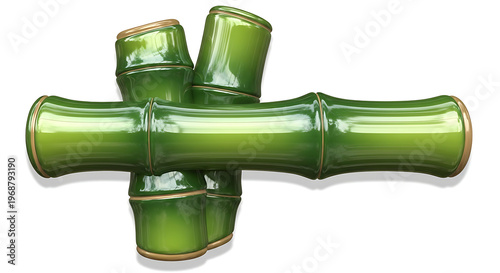 industrial green hydraulic pump with multiple ports and fittings isolated on white background, illustration