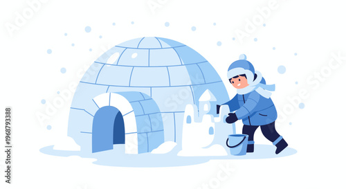 Winter Arctic Adventure Building An Igloo And Snow Castle