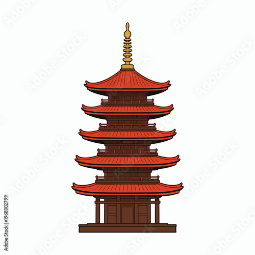 Japanese pagoda vector image