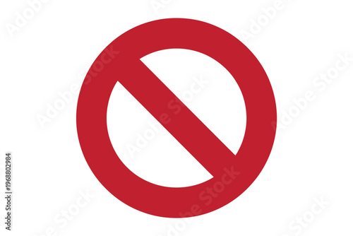 Bold Red Circle Design on White Background