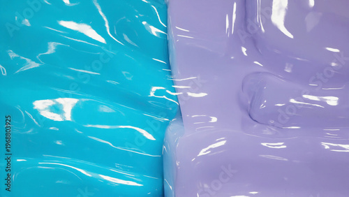 Cyan to lavender shifting background with glassy sheen. Ai generated.